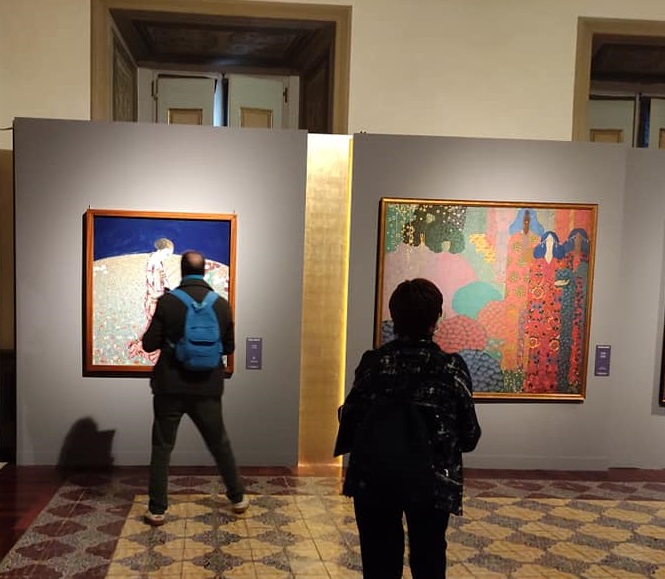 Allestimento mostra Klimt a Roma