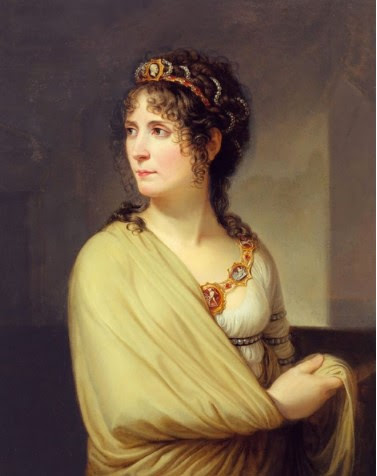 Un ritratto di Joséphine de Beauharnais di Andrea Appiani (1808)  raffigurante lei che indossa una tiara in uno stile classico simile a quelli offerti da Sotheby's e risalenti allo stesso anno