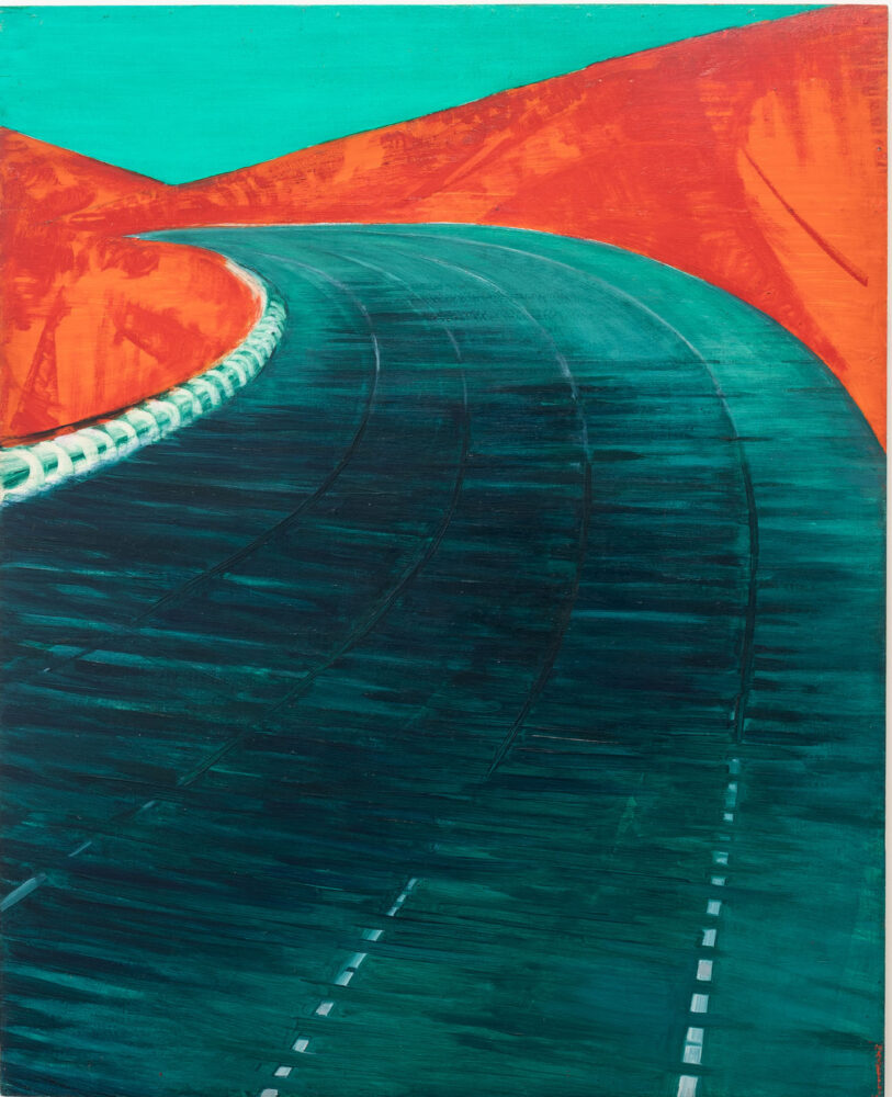 Titina Maselli, Autostrada, 1961, olio su tela, 123 × 100 cm, Galleria Massimo Minini