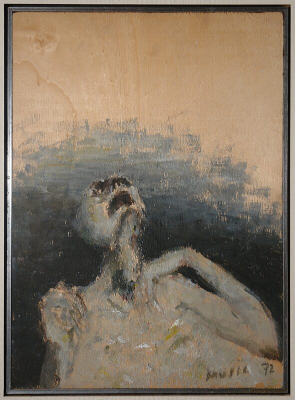 Zoran Music, Noi non siamo gli ultimi, 1972, olio su tavola di legno, cm 40 x 29
