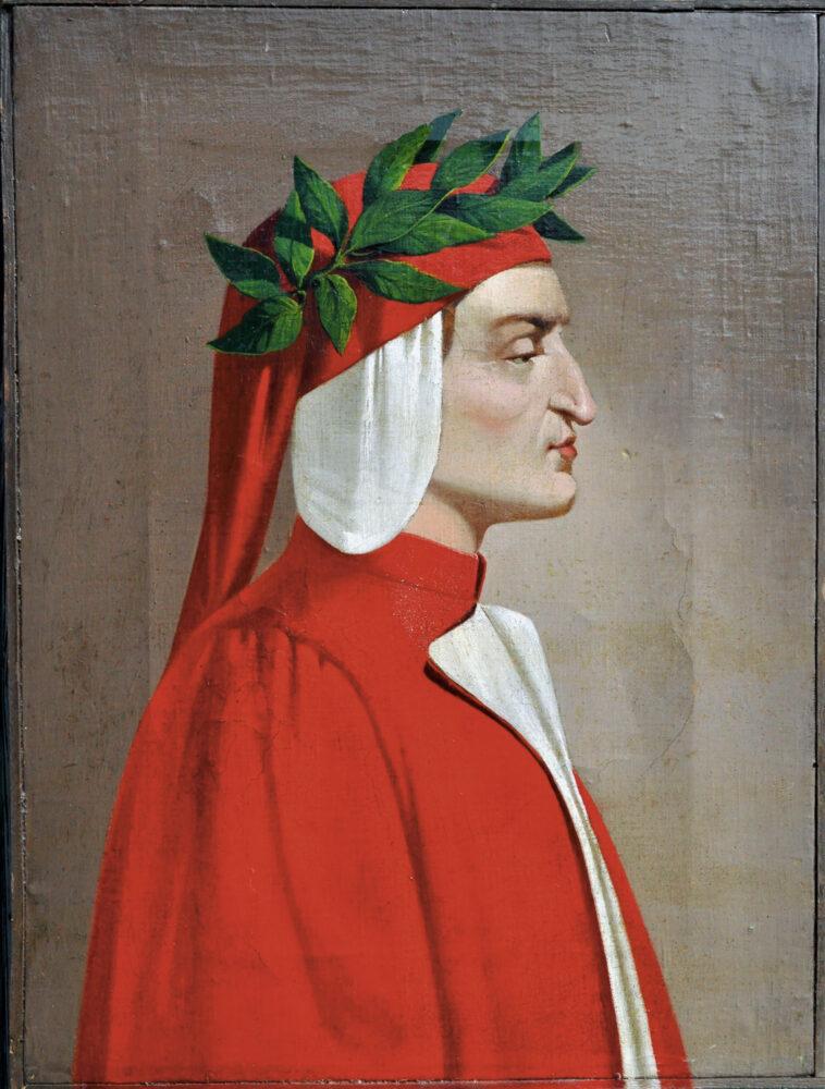 11.Anonimo (Gabriele Castagnola?) Ritratto di Dante - 1858 circa - olio su tela - Collezione privata