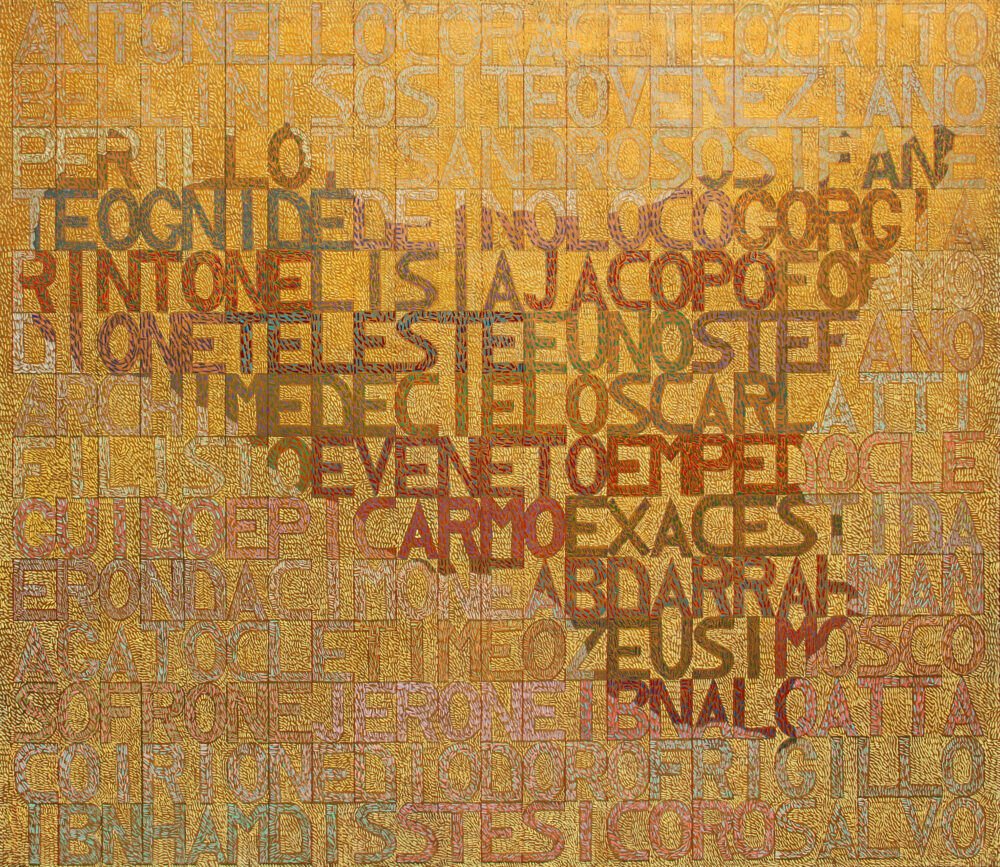 Salvo, 45 Siciliani, 1976 olio su tavola, 102x121 cm Antonio Addamiano, Courtesy Dep Art Gallery