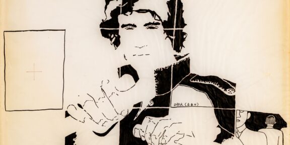 Andrea Pazienza, Paziembran, 1975, pennarello su foglio trasparente, cm 50x69
