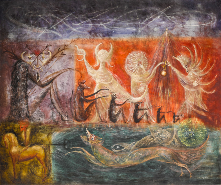 Leonora Carrington Sueño (Nephesh as the Soul in a State of Sleep) Estimate: 1,500,000 - 2,500,000 USD