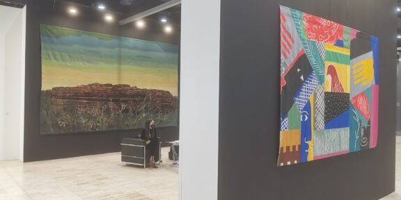Lo stand della galleria Antonio Verolino alla fiera Arte in Nuvola