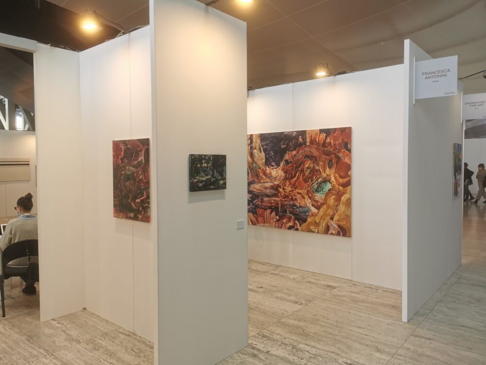 Lo stand della galleria Francesca Antonini alla fiera di Roma