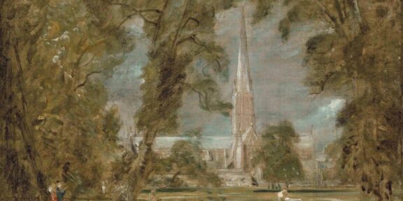 John Constable, Salisbury Cathedral from the Bishop's Grounds,1823.