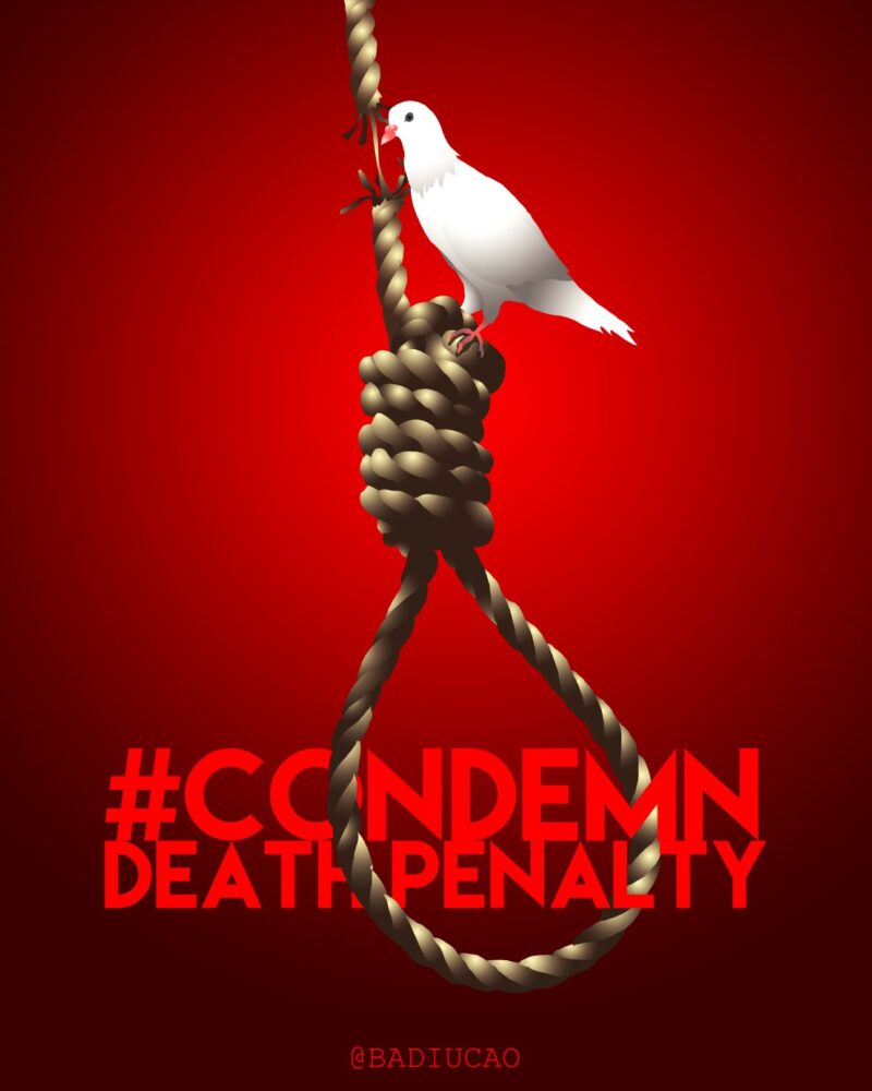 Condemn Death Penalty, 2021 Stampa digitale, 100 x 80 cm