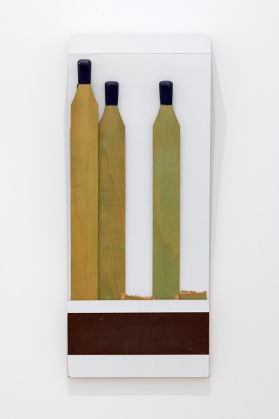 Saffa legno dipinto, legno tinto e legno stratificato 100 x 41 x 15 cm Eseguito nel 1970