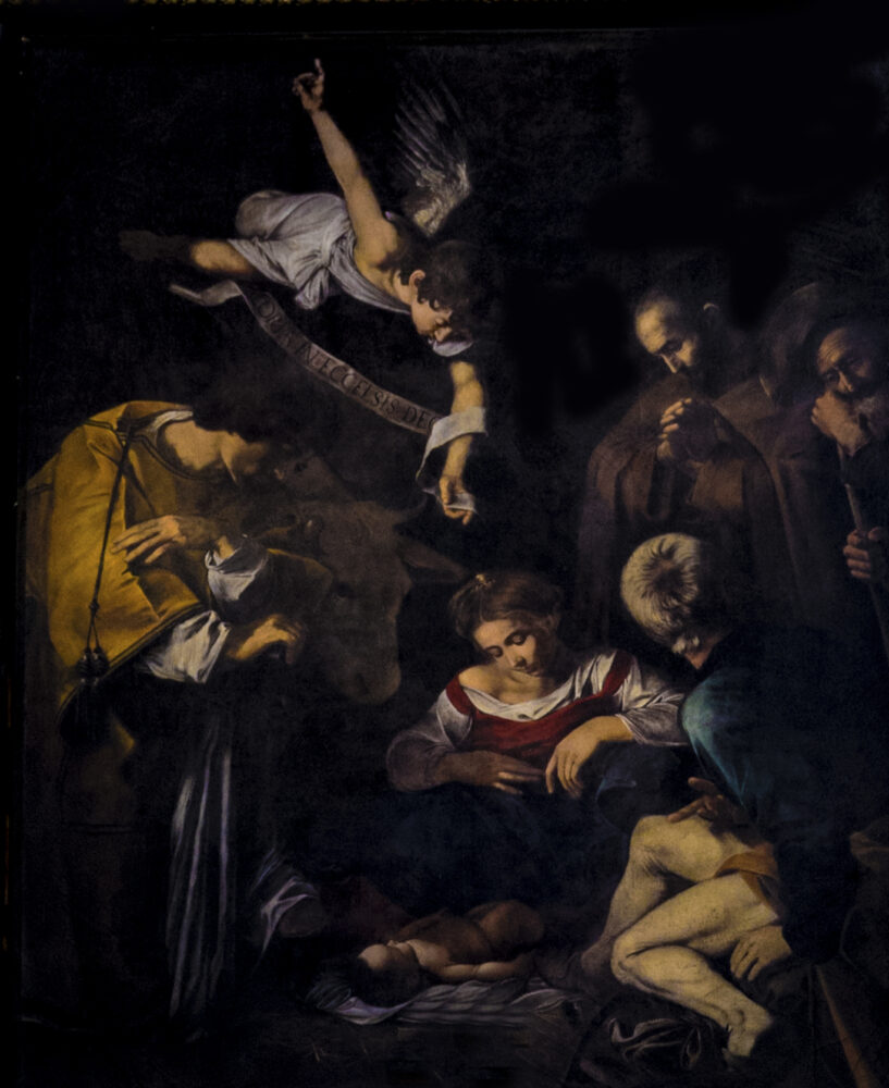 Caravaggio, Natività con i Santi Lorenzo e Francesco d’Assisi