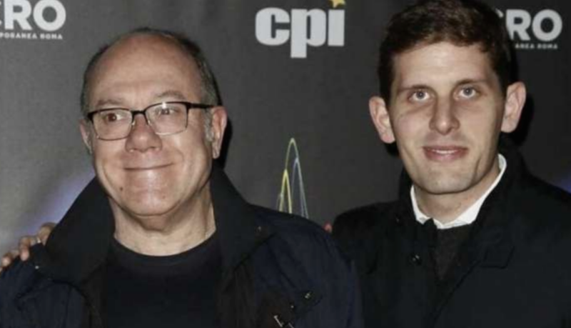 Carlo Verdone con il figlio Paolo (foto dagospia)