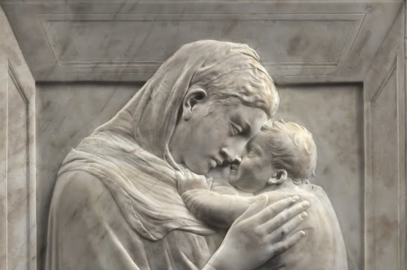 Donatello, Madonna col Bambino (Madonna Pazzi), circa 1420-1425 (particolare)