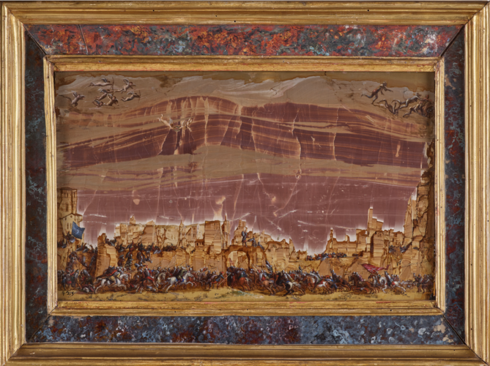 Antonio Tempesta, La presa di Gerusalemme, olio su pietra paesina, 24 x 37 cm, Galleria Borghese, Roma. ∏ Galleria Borghese