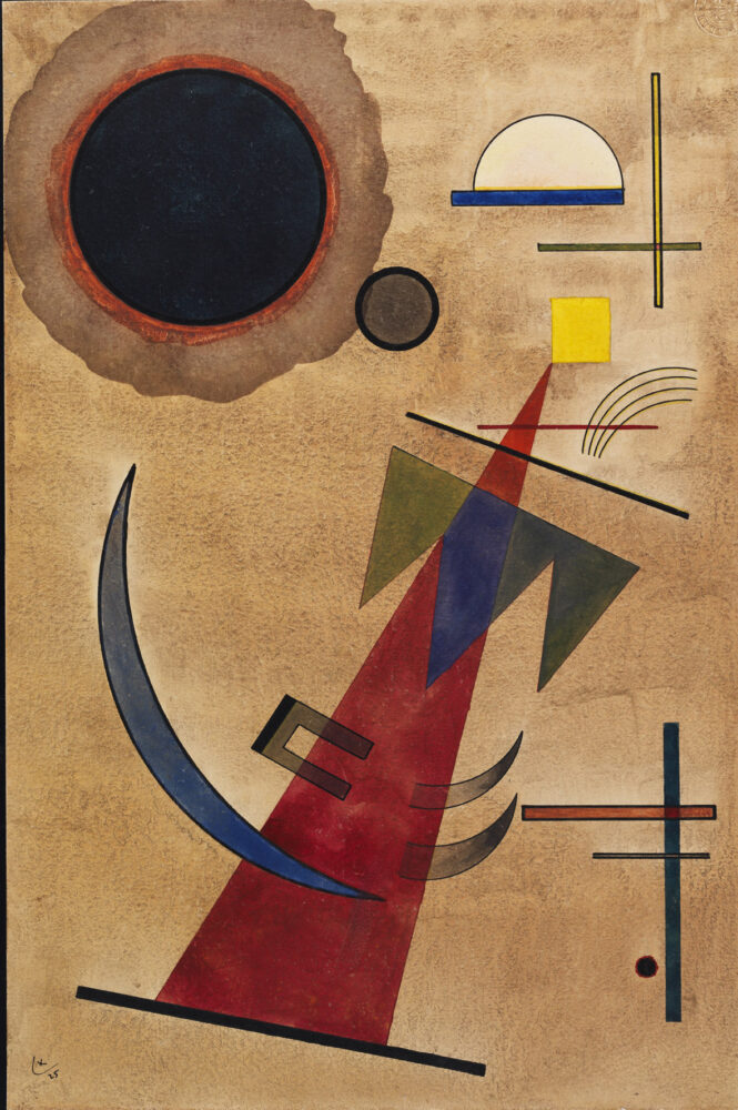 Kandinskij - Rot in Spitzform, 1925, acquerello e china su carta. MART Museo di arte moderna e contemporanea di Trento e Rovereto