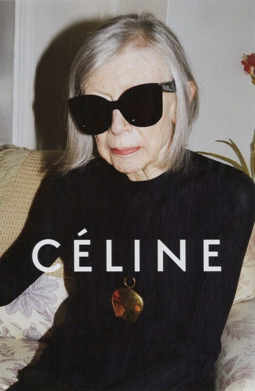 Joan Didion scattata da Juergen Teller per la campagna Primavera/Estate 2015 del marchio francese Céline
