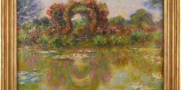 Claude Monet's Bassin aux nymphéas, les rosiers, 1913 Courtesy of China Guardian