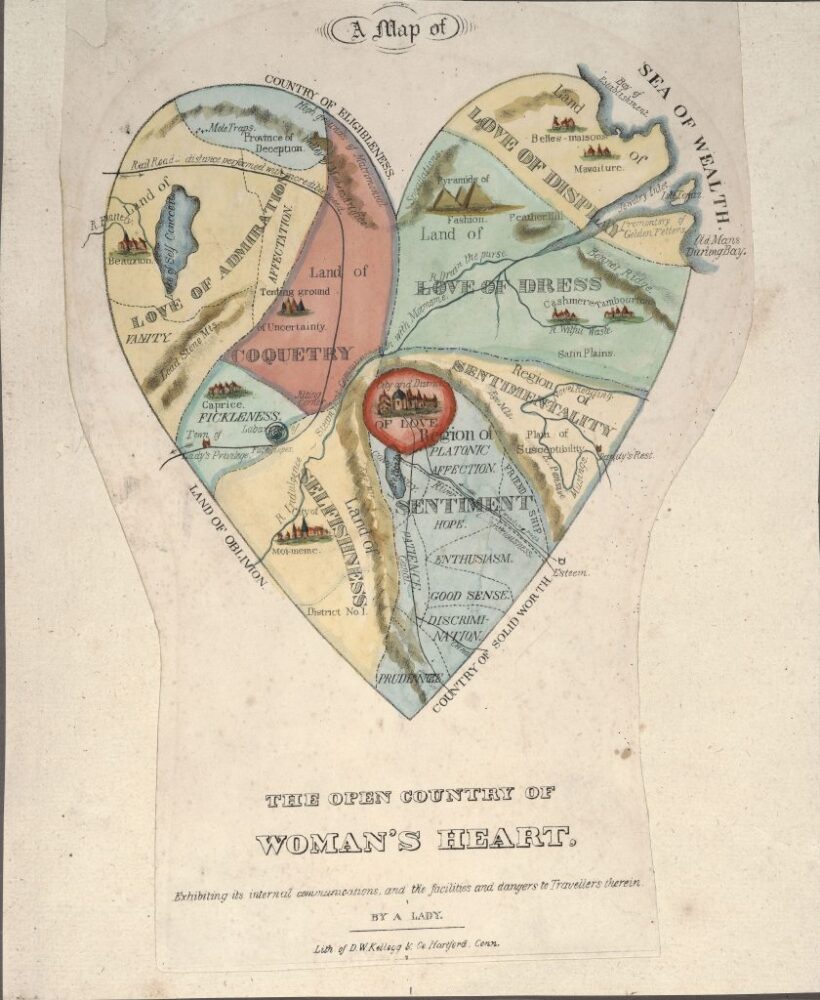 D.W. Kellogg & Co., The Open Country of a Woman’s Heart (1833-42). © Nancy and Henry Rosin Collection. Courtesy of The Huntington Library, Art Museum, and Botanical Gardens.