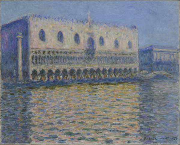 Claude Monet (French, 1840–1926). The Doge’s Palace, 1908. Oil on canvas, 32 × 39 in. (81.3 × 99.1 cm). Brooklyn Museum; Gift of A. Augustus Healy, 20.634. (Photo: Brooklyn Museum)
