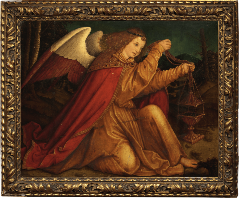 Bernhard Strigel, Thurifer angel in a yellow tunic, 1520. © Artpaugée