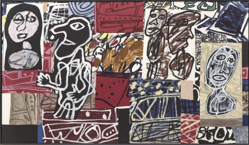 Jean Dubuffet, The Misunderstanding (La Mésentente), 12 marzo 1978. Acrilico su carta, montato su tela, 139,4 x 241,9 cm. Museo Solomon R. Guggenheim, New York, In cambio 86.3405 © Jean Dubuffet, VEGAP, Bilbao, 2022