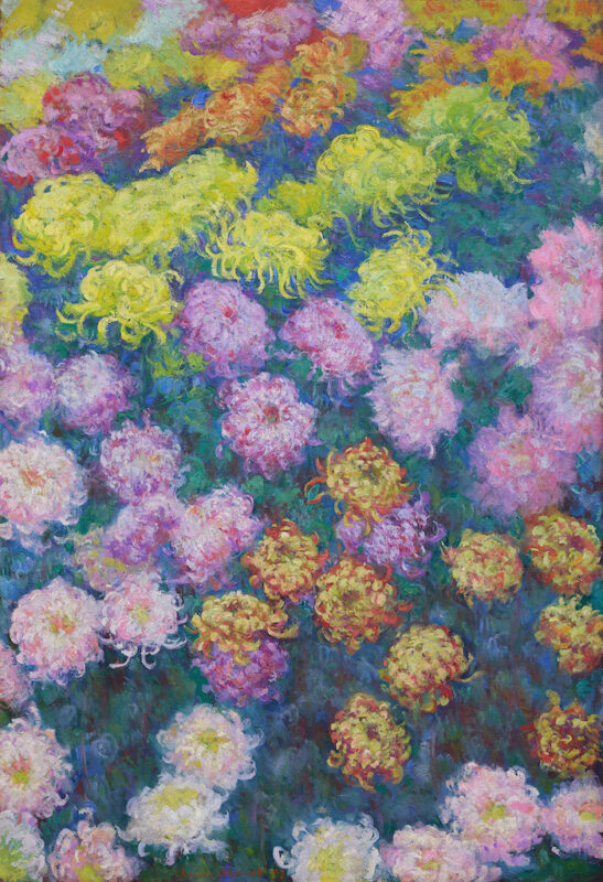 Monet, Massif de chrysanthèmes