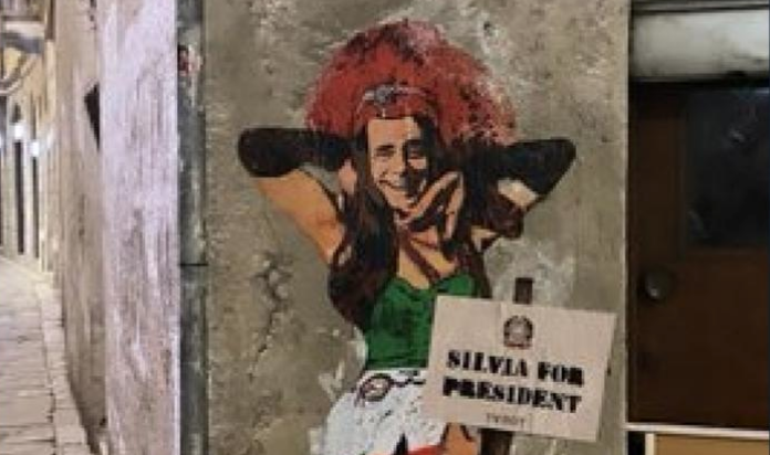 Silvia for President. Censurato il murale blitz di tvboy a Milano