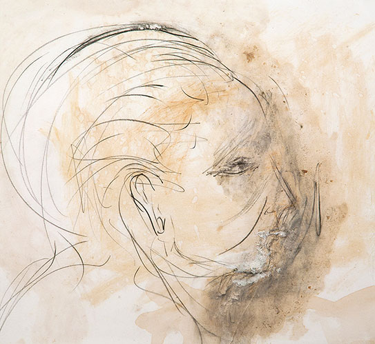 Pier Paolo Pasolini, “Ritratto di Maria Callas” (1969), tecnica mista su carta