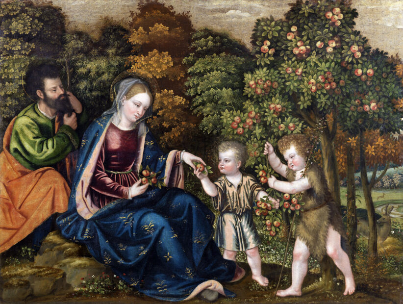 Agostino Galeazzi, Sacra famiglia con san Giovannino, olio su tela, 103 x 135 cm, collezione privata