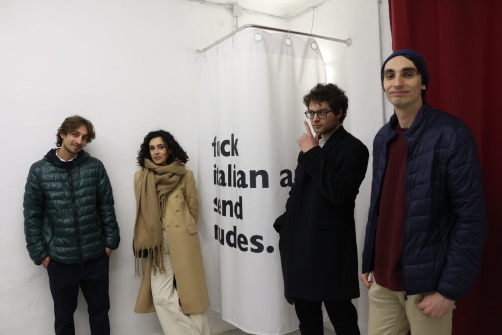 Giulio Alvigini, Volevo fare una mostra - Opening, Spazio Amato, Milano, 2022 - Courtesy Spazio Amato, ph Maryam Shater Jannati