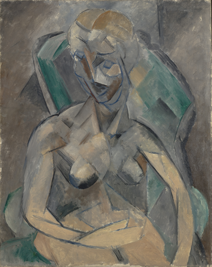 Pablo Picasso, Giovane Donna, 1909, olio su tela, 92,3 x 73,3 cm. Photograph © The State Hermitage Museum, 2022. Foto di Pavel Demidov