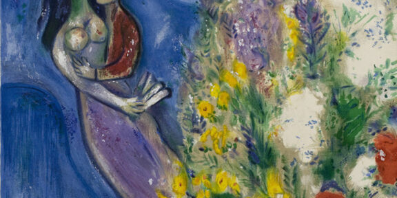 Marc Chagall, Coppia di amanti e fiori, 1949