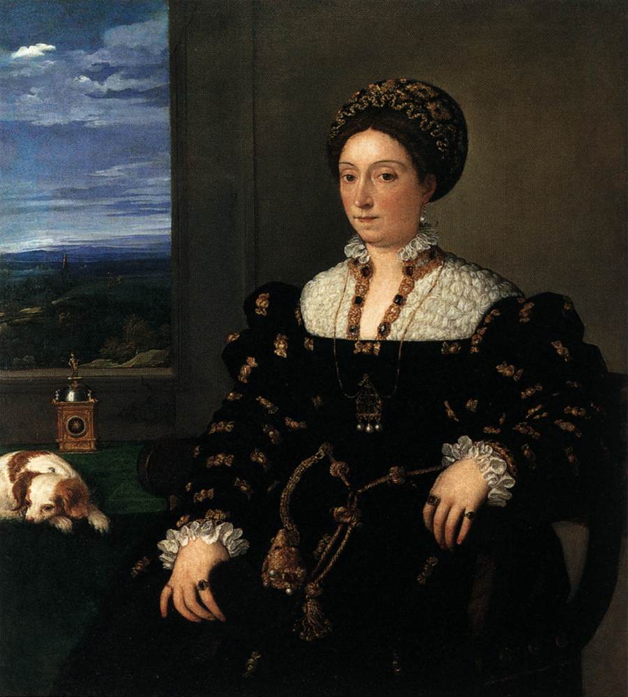 TIZIANO Ritratto di Eleonora Gonzaga della Rovere, 1537 ca. Olio su tela, 114x103 cm Firenze, Galleria degli Uffizi