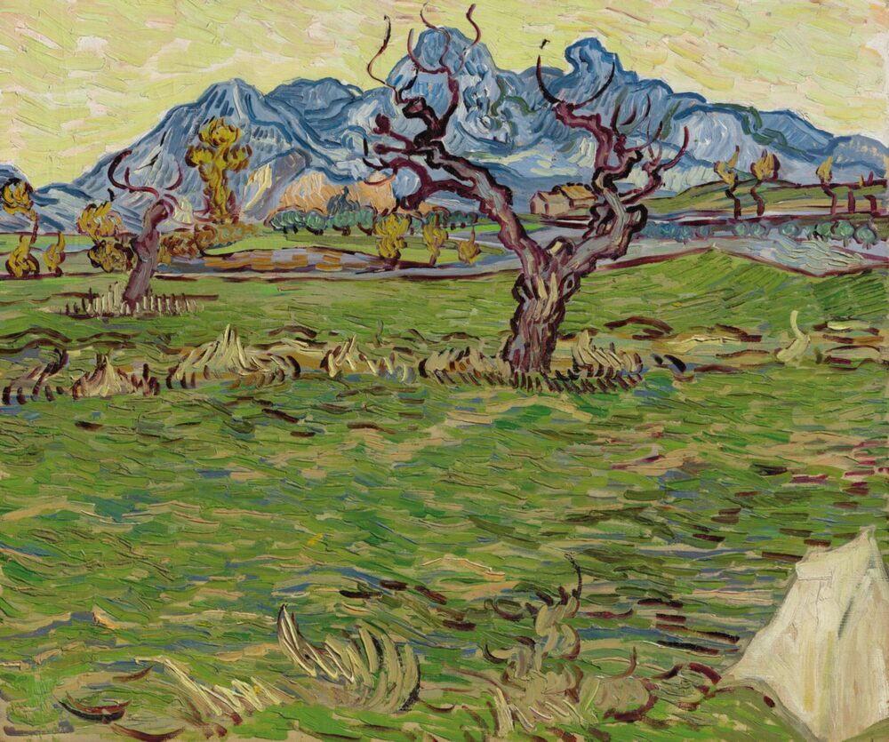 Vincent van Gogh, Champs près des Alpilles, oil on canvas, 45 x 55 cm.