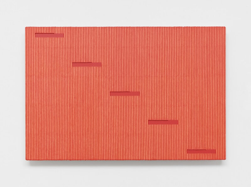 Park Seo-Bo, Ecriture No. 080831, 2008. Mixed Media wi th Korean hanji paper on canvas. 130 x 195 cm | 51, 3/16 x 76 3/4 in. ©️ the artist. Photo ©️ White Cube (Theo Christelis)