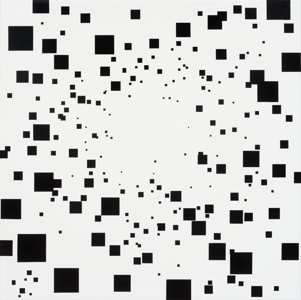 ESTHER STOCKER, Untitled, 2021, acrilico su cotone, 100x100 cm
