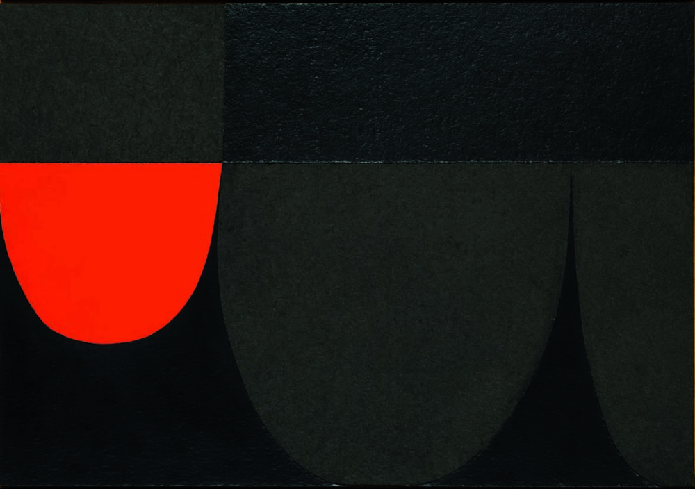 Alberto Burri: Cellotex, 1980, Cellotex, acrilico, vinavil su tavola 70,5 x 100,5 cm