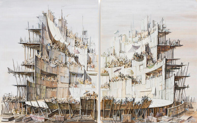 Fabrizio Clerici (1913-1993) Le grand théâtre - estimate 15,000-20,000