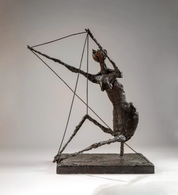 Germaine Richier, La Fourmi, 1953. Bronze with dark patina. Edition of 11. Lifetime cast. 99 x 88 x 66 cm. Courtesy Galerie de la Béraudière, Brussels We would like to use cookies We use cookies on our website. They help us get to know you a little and how you use our website. This helps us provide a more valuable and tailored experience for you and others. You can revoke cookies at anytime at the bottom of the page. Skip to Content Club Paradis | PR & CommunicationsEnglish "Germaine Richier and colour" at Galerie de la Béraudière in Brussels "Germaine Richier and colour" at Galerie de la Béraudière in Brussels Galerie de la Beìraudière is presenting an exhibition of the French artist Germaine Richier that focuses on the use of colour in her works. The scenography will be realized by the Belgian designer Charles Kaisin. A catalogue will be published on this occasion. Germaine Richier, nicknamed ‘The Hurricane’ by her close friends in reference to one of her sculptures, was born in Provence in 1902. She received classical training in Paris in the studio of Bourdelle (a former student of Rodin), whose technique would have a lasting impact on her artistic practice. Richier was one of the first French sculptors to enjoy international success during her lifetime. By 1952 she had already exhibited in numerous museums in Switzerland, the Netherlands and Germany as well as in the United States and South America. In 1956 she was also the first woman to have a retrospective at the National Museum of Modern Art in Paris. In 1959 she had a retrospective exhibition at the Picasso Museum in Antibes, which would also be the last exhibition during the artist’s lifetime. Germaine Richier died too young, at the age of 57, in 1959. All of this sculptor’s plastic work is devoted to the human figure. At first, she made realistic busts and nudes, but later her work evolved towards hybrid figures. Richier creates the groundwork for a singular language, proposing a strong dialogue between humans and nature. She pushes this experiment to the point of grafting tree branches, leaves, stones and various organic elements into plaster. Richier treats the material as if it had undergone erosion, working notches and scratches into it, playing with an aesthetic of randomness that was very modern for her time. Through this violent treatment, she explores new images of humanitý in an era marked by war. Her work confronts the brutality of conflict and the fragility of the human spirit in moving and powerful sculptures. Colour played a consistent role in the works made during the last ten years of her life. It appears in different forms: paint, enamel or coloured glass. ‘Colour is used, not to suggest a detail, but to disrupt the unity of the form, to reinforce the strangeness of the work, to create material effects, to catch and surprise the viewer. ... It also allows her to collaborate with painter friends such as Maria Helena Viera da Silva, Hans Hartung and Zao Wou-Ki.’1 1 Valérie da Costa, « La matière chromatique », in: Germaine Richier et la couleur, Bruxelles, Galerie de la Béraudière, 2021 “Germaine Richier and colour” From 25 January to 29 April 2022 Galerie de la Béraudière 6 rue Jacques Jordaens, 1000 Brussels www.delaberaudiere.com Opening: 22 January 2022 from 18:00 to 21:00 Opening hours: Tuesday to Friday, from 10:00 to 18:00, or by appointment Germaine Richier, La Chauve-souris, 1946. Natural bronze. Edition of 8. 91 x 91 x 52 cm. Courtesy Galerie de la Béraudière, Bru… Germaine Richier, Plomb avec verres de couleur, 1953-1959. Lead and coloured glass, mounted on slate. U… Germaine Richier, La Fourmi, 1953. Bronze with dark patina. Edition of 11. Lifetime cast. 99 x 88 x 66 cm. Courtes… Germaine Richier, Plomb avec verres de couleur, n° 49, 1953. Lead and coloured g… Germaine Richier, L’Hydre, 1954. Bronze with dark patina. Edition of 12. 79 x 28 x 32 …