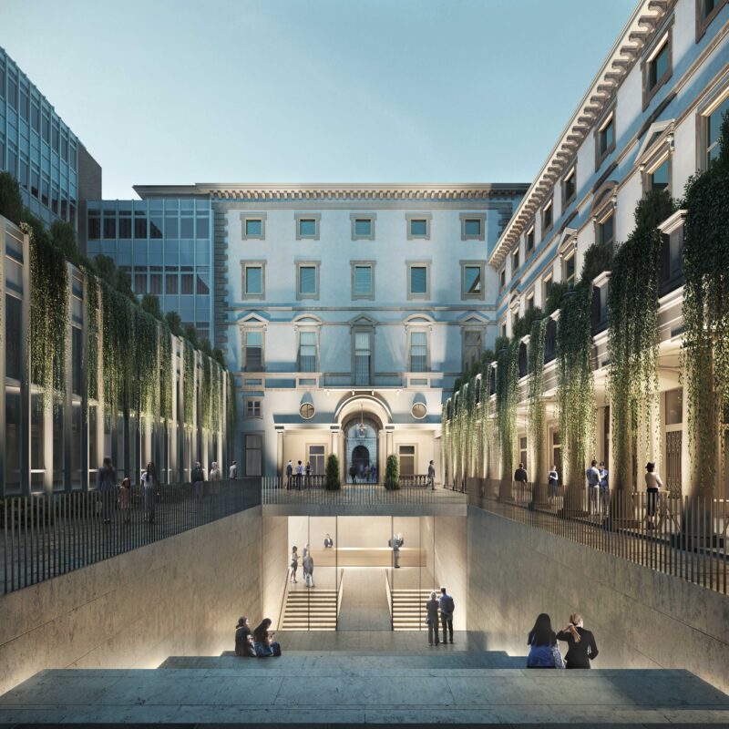 Gallerie d'Italia Torino. Rendering di Filippo Bolognese