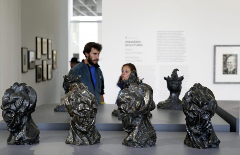 Una serie di Head of a Woman al Picasso Museum. Photo by Thierry Chesnot/Getty Images
