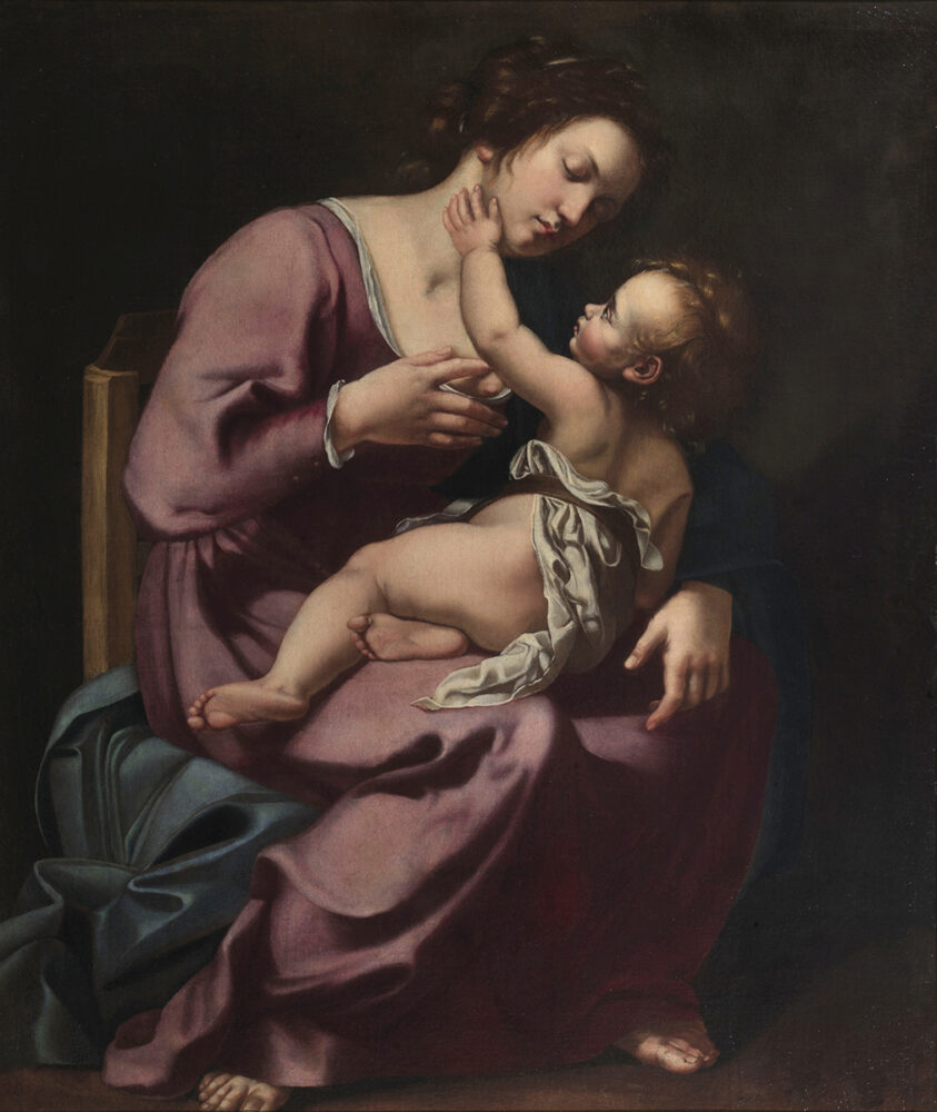 Artemisia Gentileschi, Madonna col bambino. Lotto 90, stima € 100.000-150.000