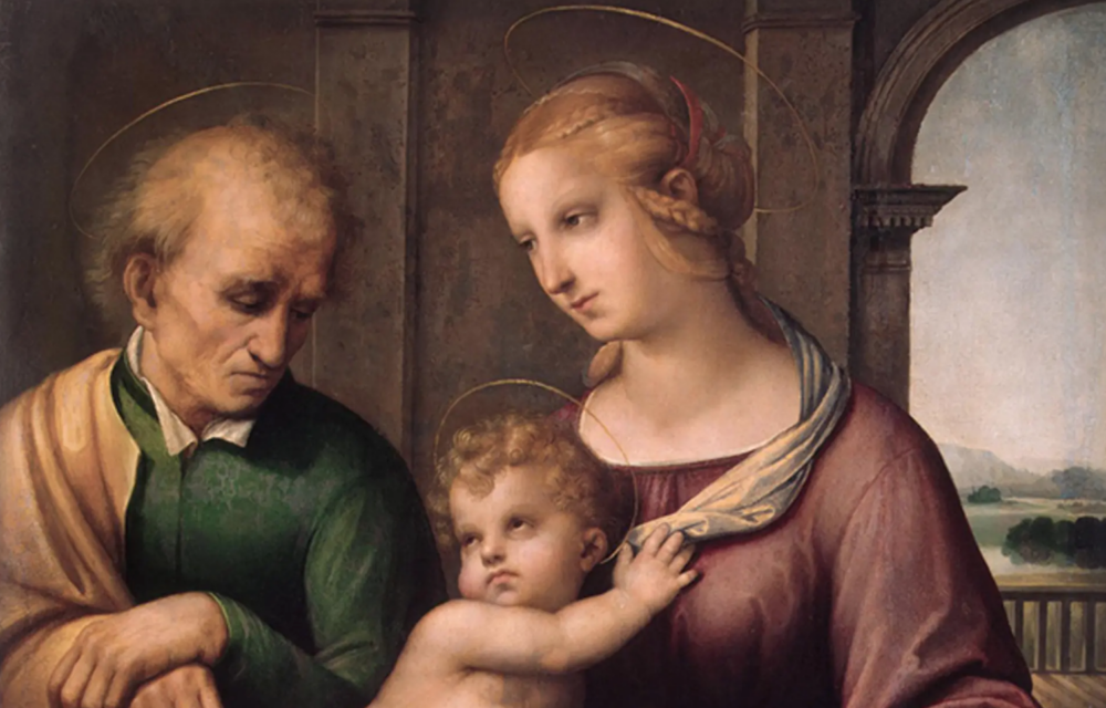 La Sacra Famiglia di Raffaello (particolare)