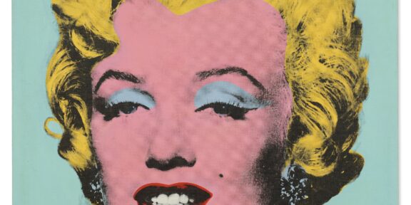 ANDY WARHOL (1928-1987) Shot Sage Blue Marilyn acrylic and silkscreen ink on linen 40 x 40 in. / 101.6 x 101.6 cm. Painted in 1964. Estimate on request
