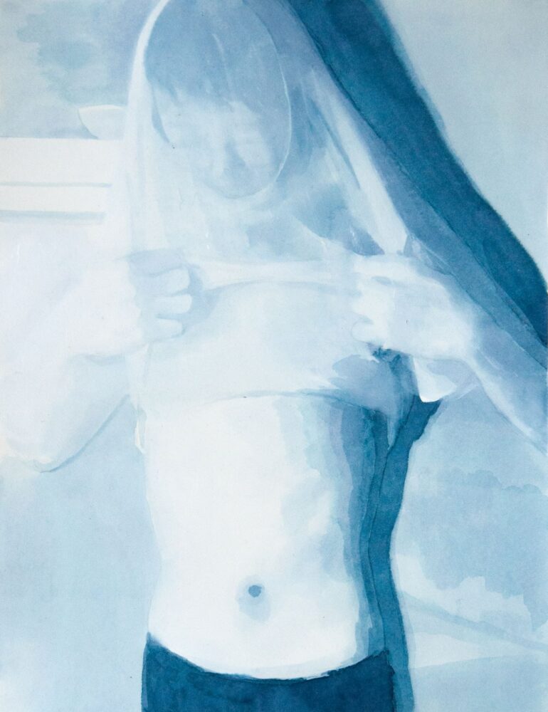 Xiao Zhiyu, Untitled (23203028WP), 2020, acquarello su carta, 30 x 28 cm. Courtesy Xiao Zhiyu