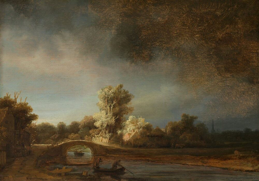Rembrandt van Rijn, Landscape with a Stone Bridge, c. 1638