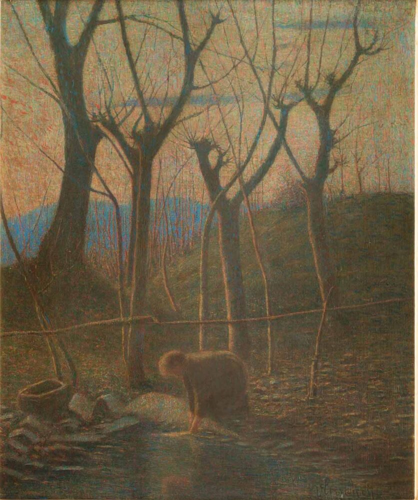 Vittore Grubicy De Dragon, Paesaggio. Novembre. Sera (sopra Intra, Lago Maggiore), 1890-1901, olio su tela, cm 47 x 40,5, Milano Galleria d’Arte Moderna