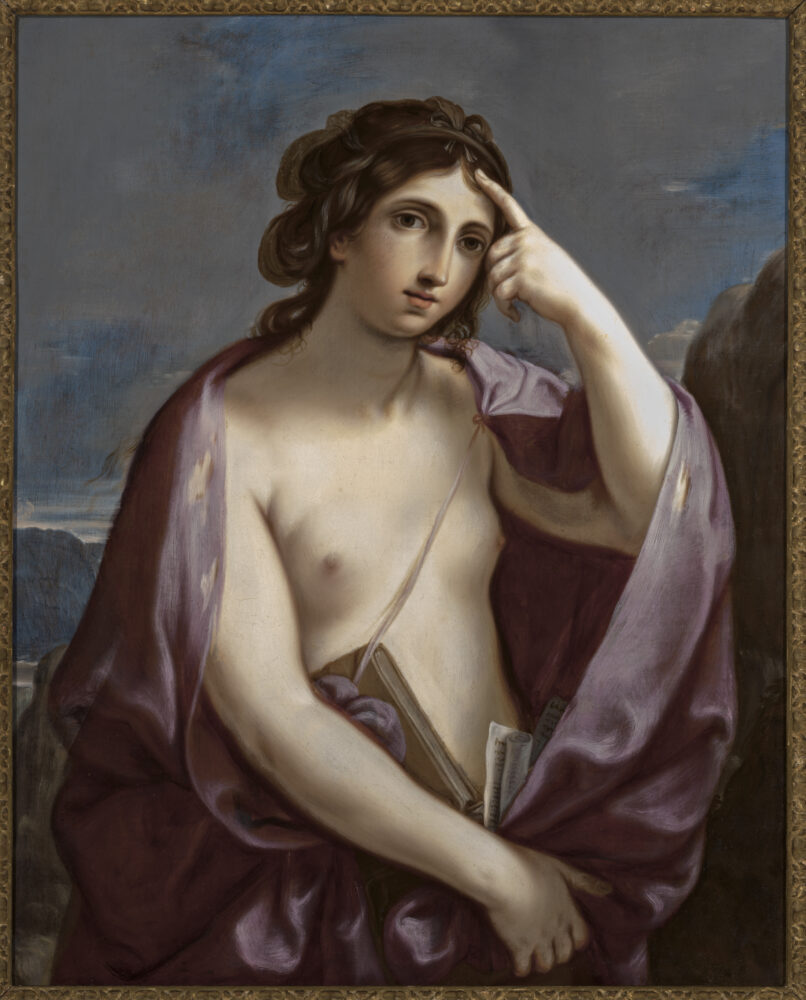 Elisabetta Sirani (Bologna 1638-1665) Figura allegorica della Filosofia olio su tela, cm 93 x 74,8 – 115 x 96,8 (con cornice)