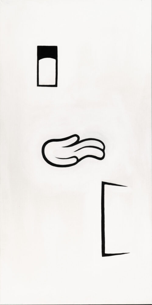 Acrilico su tela 40×80 – Immagine tratta da La Dimensione del Cormorano – Courtesy Cristallo Odescalchi