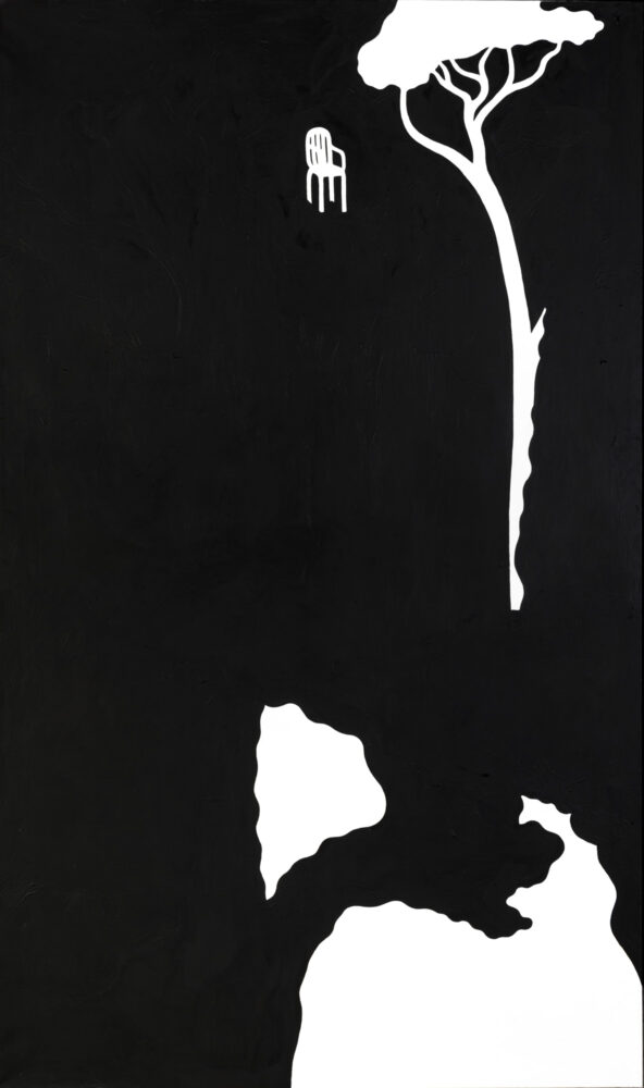 Acrilico su tela 40×80 – Immagine tratta da La Dimensione del Cormorano – Courtesy Cristallo Odescalchi