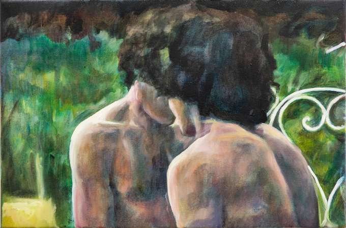 Iva Lulashi, È ferro e fiato, 2022 Oil on canvas, 20 x 30 cm, Courtesy PROMETEO GALLERY Ida Pisani, Milano - Lucca